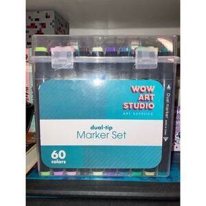 60 Color Alcohol Markers Dual Tip Set – Art Sketch Markers w/ Case